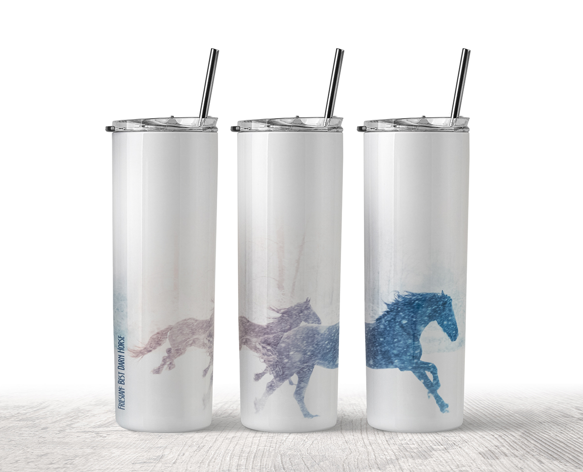 Snow Friesians Tumbler - 20 oz